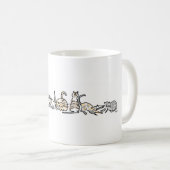 猫の群れのマグ コーヒーマグカップ (正面右)