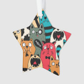 猫の群れ オーナメント (正面)