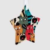 猫の群れ オーナメント (正面)