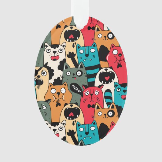 猫の群れ オーナメント (正面)