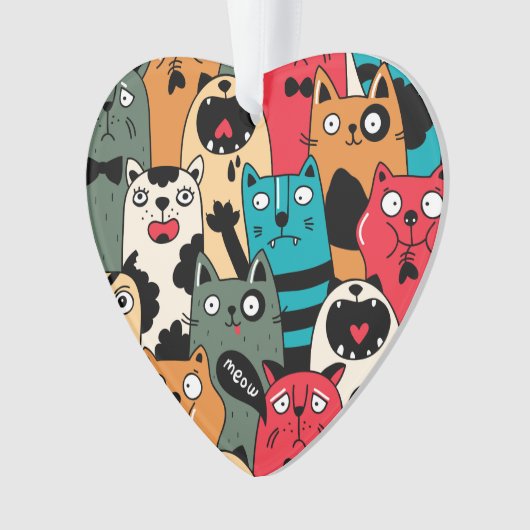 猫の群れ オーナメント (正面)
