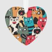 猫の群れ オーナメント (正面)