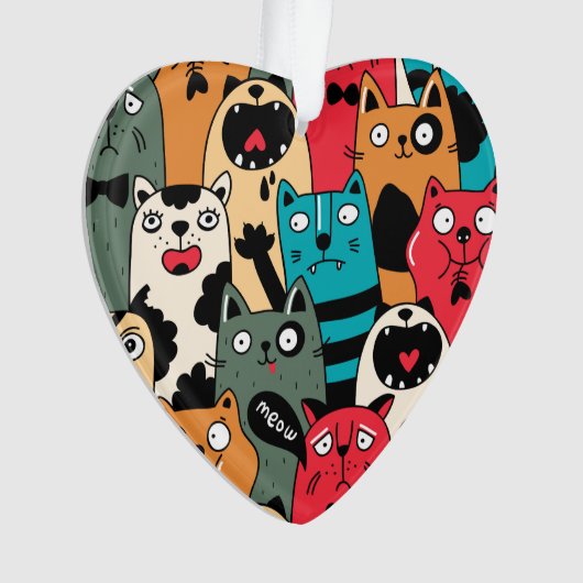 猫の群れ オーナメント (正面)