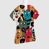 猫の群れ オーナメント (正面)