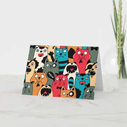 猫の群れ カード (正面)