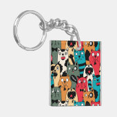 猫の群れ キーホルダー (正面左)