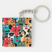 猫の群れ キーホルダー (裏面)