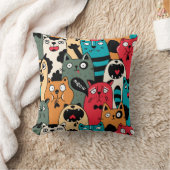 猫の群れ クッション (ブランケット)