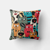 猫の群れ クッション (裏面)