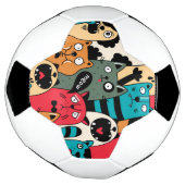 猫の群れ サッカーボール (回転)