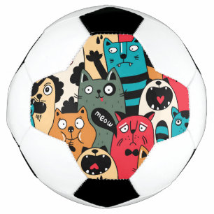 猫の群れ サッカーボール