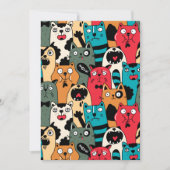 猫の群れ サンキューカード (正面)