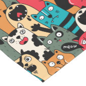 猫の群れ ショートテーブルランナー (コーナー)