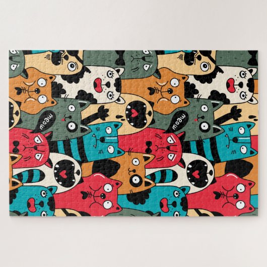 猫の群れ ジグソーパズル (横)