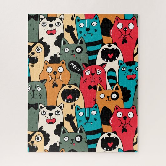 猫の群れ ジグソーパズル (縦)