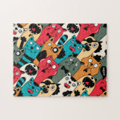 猫の群れ ジグソーパズル (横)