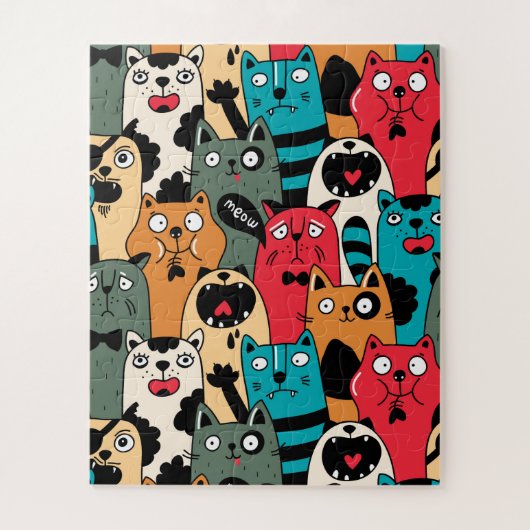 猫の群れ ジグソーパズル (縦)