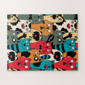 猫の群れ ジグソーパズル (横)