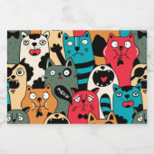 猫の群れ スパークリングワインラベル (シングルラベル)