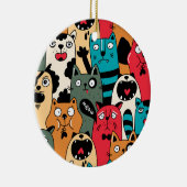 猫の群れ セラミックオーナメント (右)