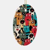 猫の群れ セラミックオーナメント (右)