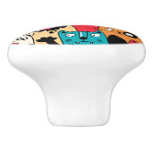 猫の群れ セラミックノブ (側面)