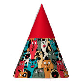 猫の群れ パーティーハット (左)