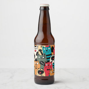 猫の群れ ビールラベル