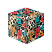 猫の群れ フォトキューブ (裏面アングル)