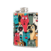 猫の群れ フラスク (左)