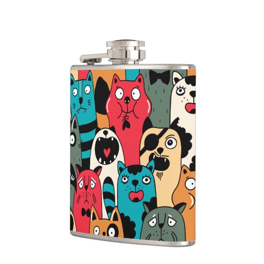 猫の群れ フラスク (左)