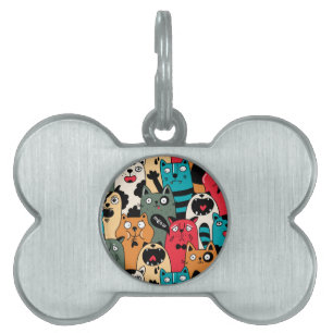 猫の群れ ペットネームタグ