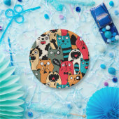 猫の群れ ペーパープレート (パーティー)