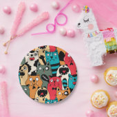 猫の群れ ペーパープレート (パーティー)