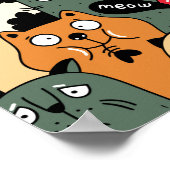猫の群れ ポスター (角)