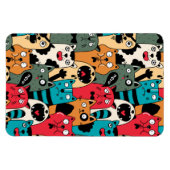 猫の群れ マグネット (横)