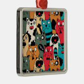 猫の群れ メタルオーナメント (右)