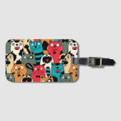 猫の群れ ラゲッジタグ (正面横)