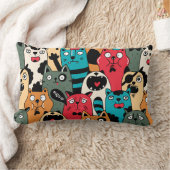 猫の群れ ランバークッション (ブランケット)