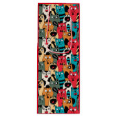 猫の群れ ワインギフトバッグ (正面)