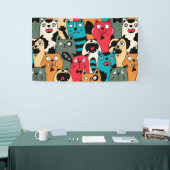 猫の群れ 横断幕 (トレードショー)