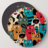 猫の群れ 缶バッジ (正面&裏面)