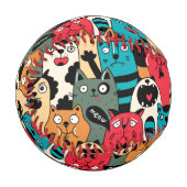 猫の群れ 野球ボール (正面左)