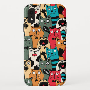 猫の群れ iPhone XRケース