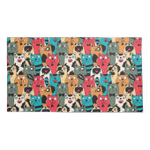 猫の群集 枕カバー (裏面)