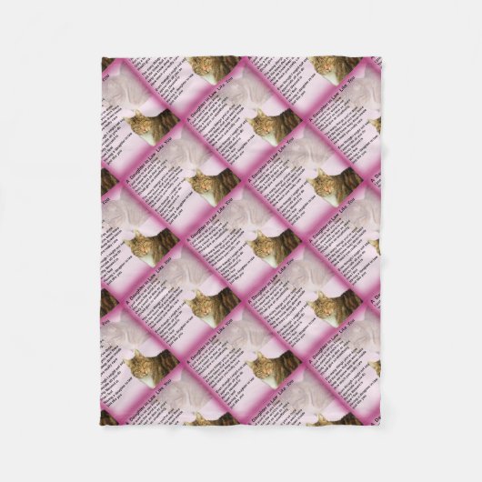 猫の義理の娘の詩 フリースブランケット (正面)