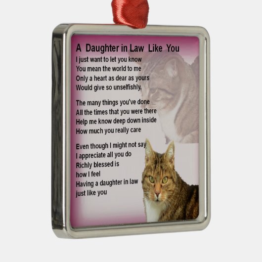 猫の義理の娘の詩 メタルオーナメント (右)