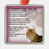 猫の義理の娘の詩 メタルオーナメント (正面)