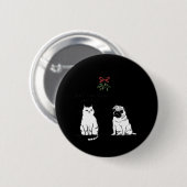 猫の考え母と犬おもしろいのChも避けて 缶バッジ (正面&裏面)