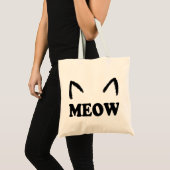 猫の耳で鳴く トートバッグ (正面(商品))
